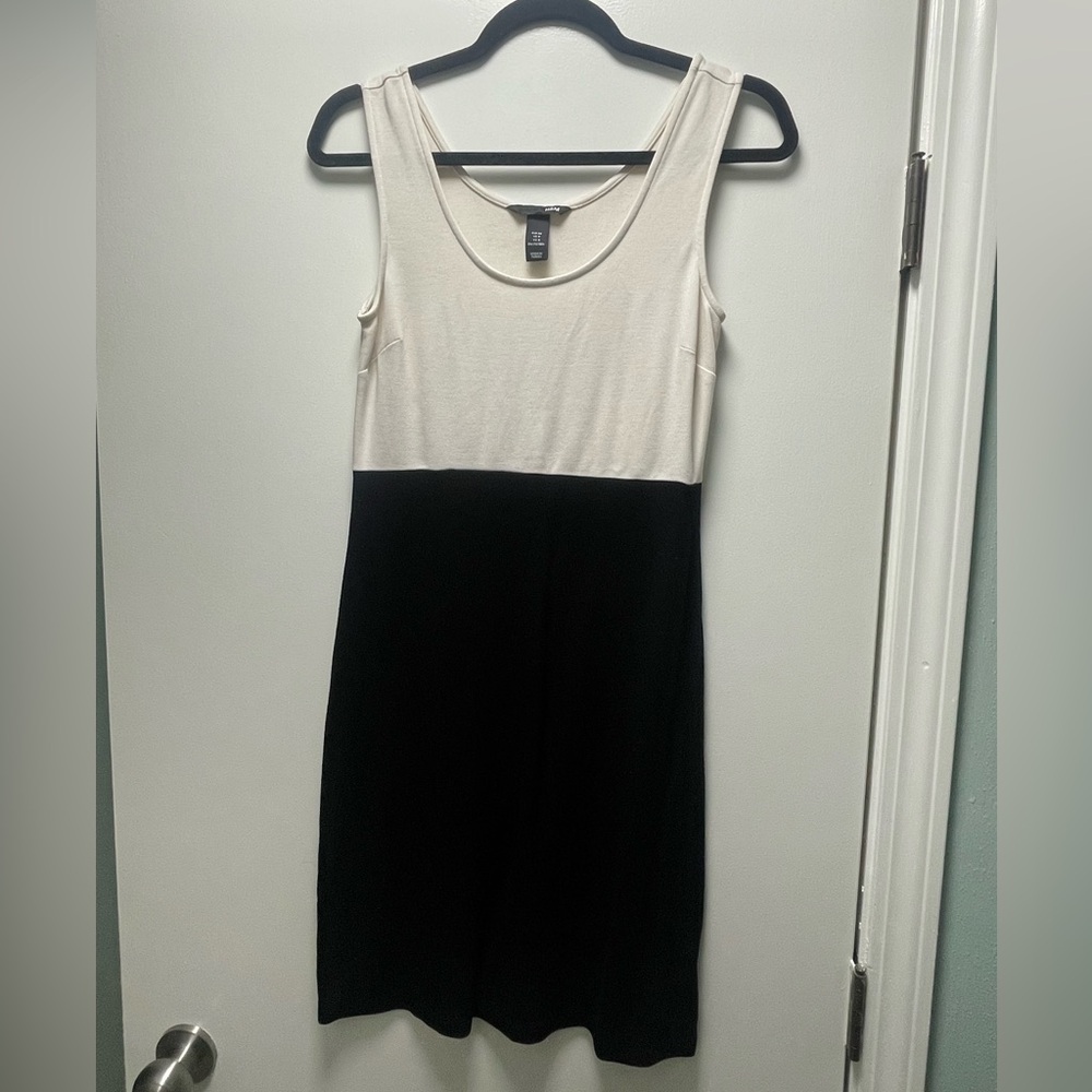 H&M Two-Tone Mini Dress in Black and White